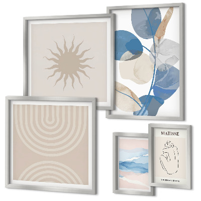 Set di quadri incorniciati Piante astratte eleganti