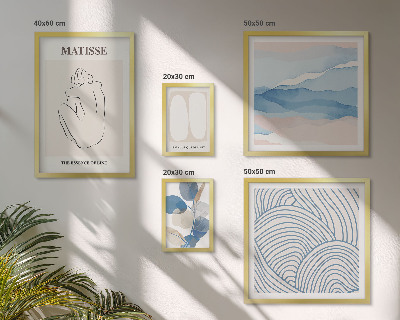 Polittico con cornice Grafica astratta naturalistica elegante