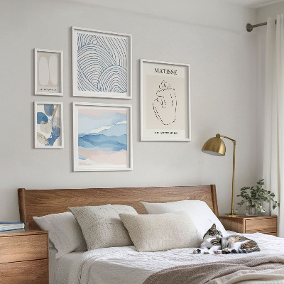 Polittico con cornice Grafica astratta naturalistica elegante