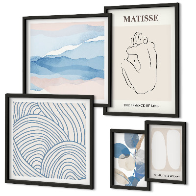 Polittico con cornice Grafica astratta naturalistica elegante
