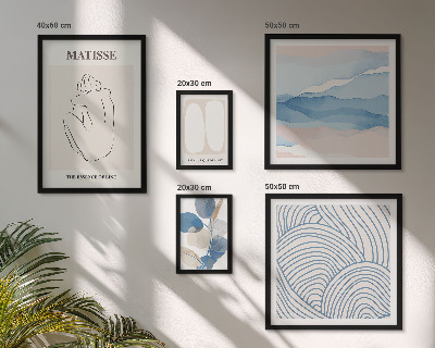 Polittico con cornice Grafica astratta naturalistica elegante