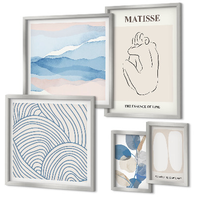 Polittico con cornice Grafica astratta naturalistica elegante