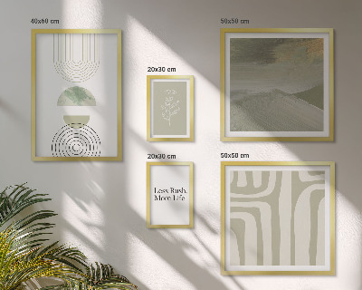 Set di quadri incorniciati Eleganti grafiche naturalistiche dai toni pastello.