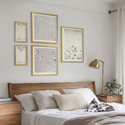 Set di 5 quadri Dipinto minimalista di un uccello
