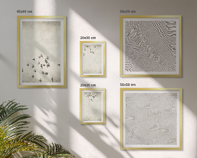 Set di 5 quadri Dipinto minimalista di un uccello