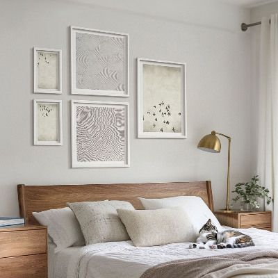 Set di 5 quadri Dipinto minimalista di un uccello
