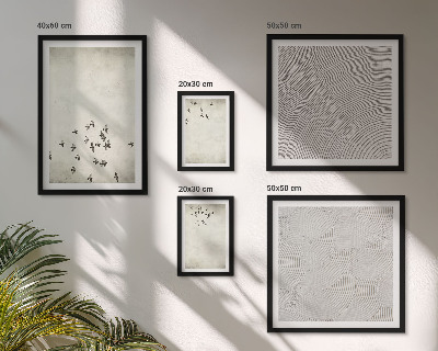 Set di 5 quadri Dipinto minimalista di un uccello