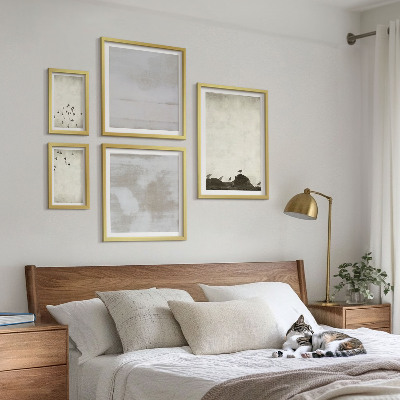 Polittico con cornice Uccelli minimalisti in volo