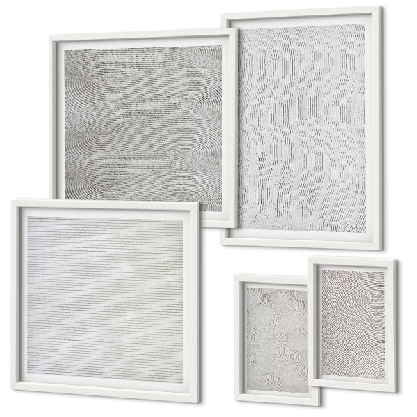Set di 5 quadri Strutture geometriche di modelli di sabbia