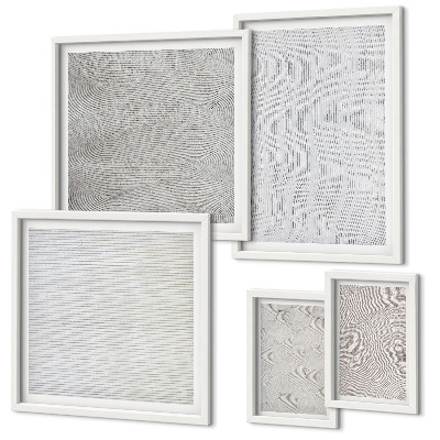 Set di 5 quadri Strutture geometriche di modelli di sabbia