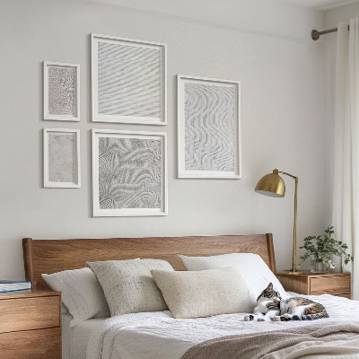 Set di 5 quadri Strutture geometriche di modelli di sabbia