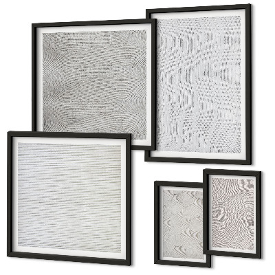 Set di 5 quadri Strutture geometriche di modelli di sabbia