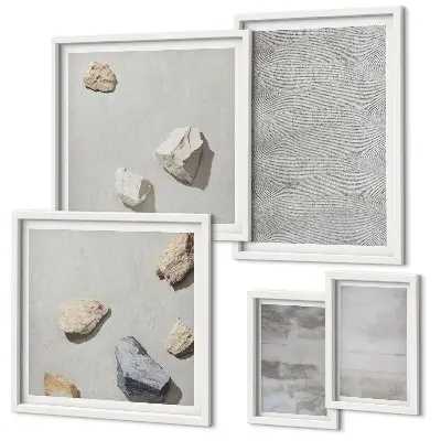Set di quadri incorniciati con texture minimaliste moderne