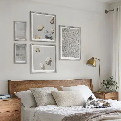 Set di quadri incorniciati con texture minimaliste moderne