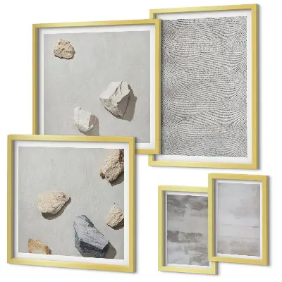 Set di quadri incorniciati con texture minimaliste moderne
