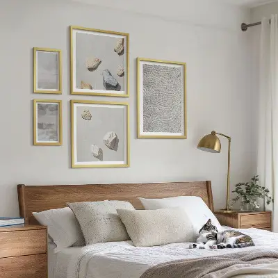 Set di quadri incorniciati con texture minimaliste moderne
