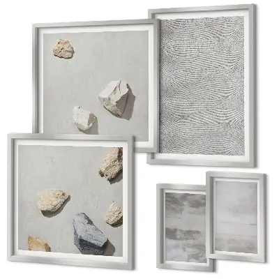 Set di quadri incorniciati con texture minimaliste moderne