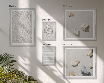 Polittico con cornice Pietre di cartone geometriche