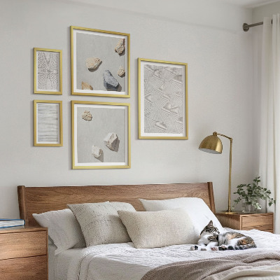 Polittico con cornice Pietre di cartone geometriche