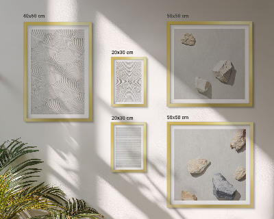 Polittico con cornice Pietre di cartone geometriche