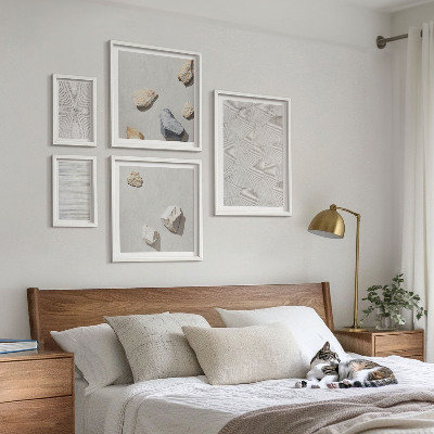 Polittico con cornice Pietre di cartone geometriche