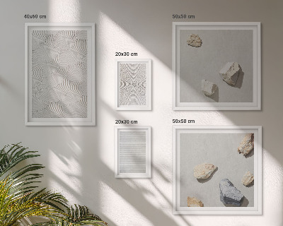 Polittico con cornice Pietre di cartone geometriche