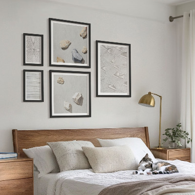 Polittico con cornice Pietre di cartone geometriche