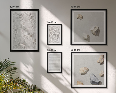Polittico con cornice Pietre di cartone geometriche