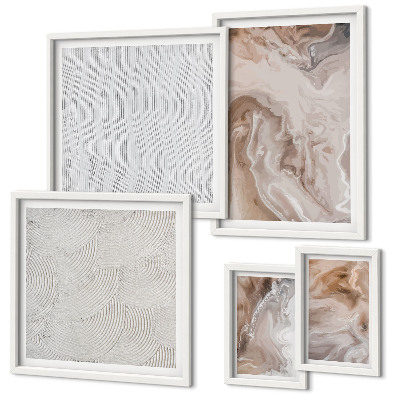 Set di quadri incorniciati Texture effetto pietra, motivi marmorizzati