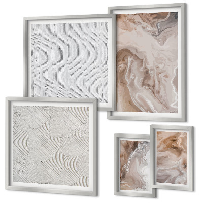 Set di quadri incorniciati Texture effetto pietra, motivi marmorizzati