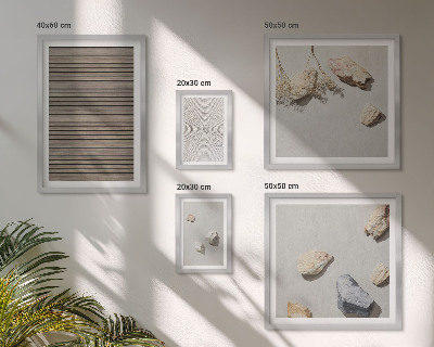 Polittico con cornice Texture naturali legno pietre