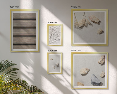 Polittico con cornice Texture naturali legno pietre