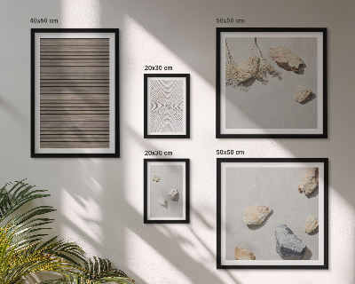 Polittico con cornice Texture naturali legno pietre