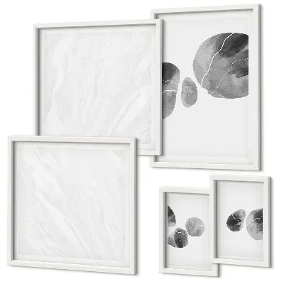 Set di 5 quadri con pittura astratta e schizzi di colore