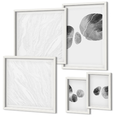 Set di 5 quadri Pittura astratta con schizzi di pittura