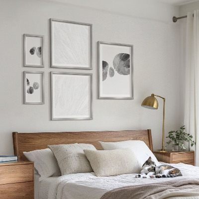 Set di 5 quadri Pittura astratta con schizzi di pittura