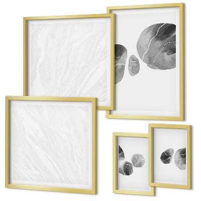 Set di 5 quadri Pittura astratta con schizzi di pittura