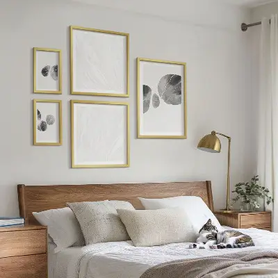 Set di 5 quadri con pittura astratta e schizzi di colore