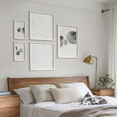 Set di 5 quadri Pittura astratta con schizzi di pittura