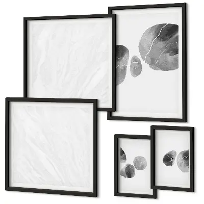 Set di 5 quadri con pittura astratta e schizzi di colore