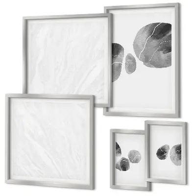 Set di 5 quadri con pittura astratta e schizzi di colore