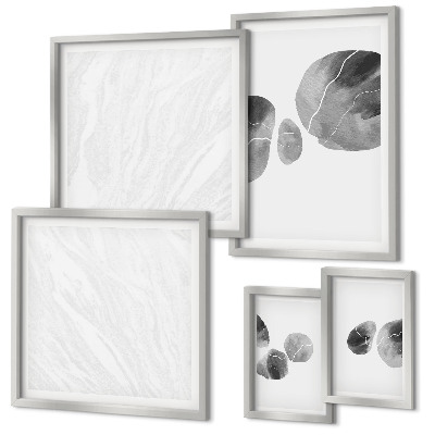 Set di 5 quadri Pittura astratta con schizzi di pittura