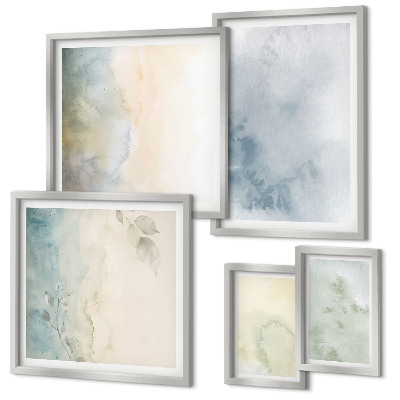 Set di 5 quadri Acquerelli pastello su tela