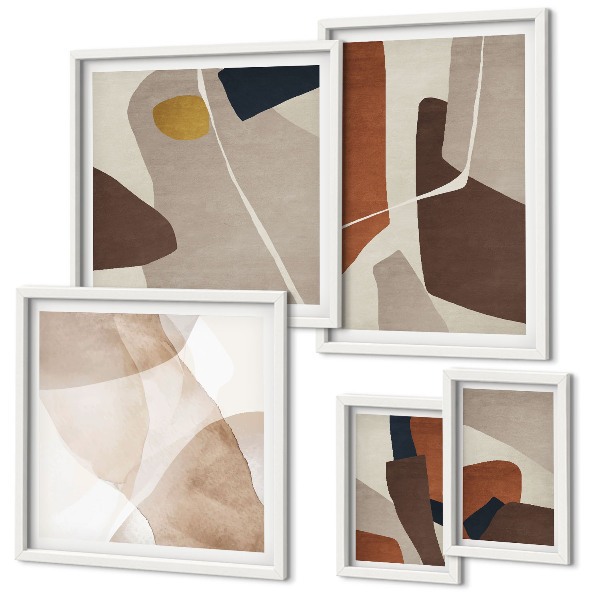 Set di quadri incorniciati Forme astratte moderne