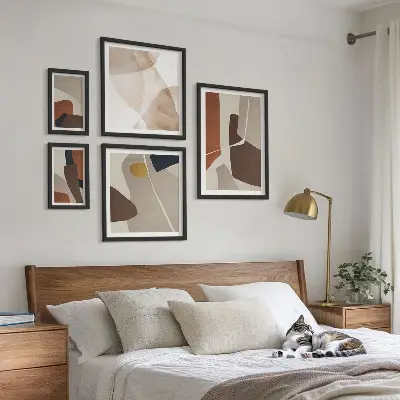 Set di quadri incorniciati con forme astratte moderne