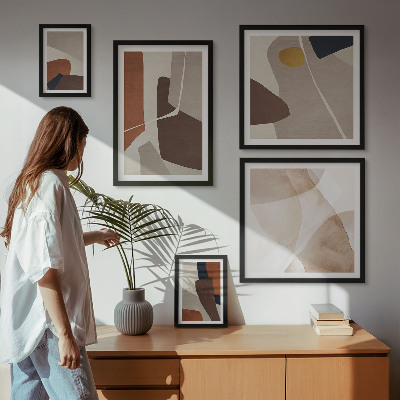 Set di quadri incorniciati Forme astratte moderne