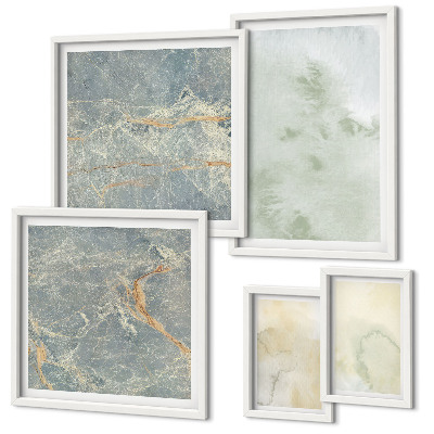Polittico con cornice Texture di pittura ad acquerello pastello