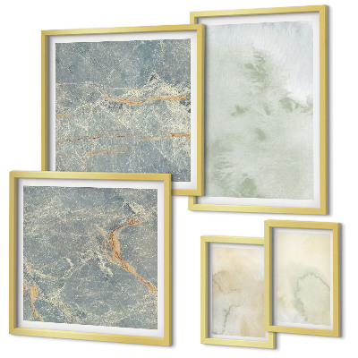 Polittico con cornice Texture di pittura ad acquerello pastello