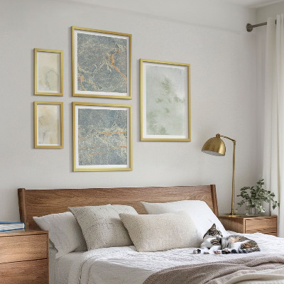 Polittico con cornice Texture di pittura ad acquerello pastello