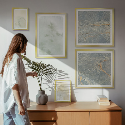 Polittico con cornice Texture di pittura ad acquerello pastello
